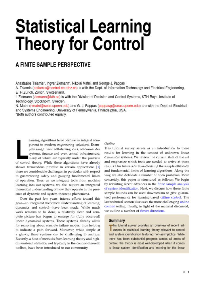 Statistical Control Paper | PDF | Statistics | Least Squares