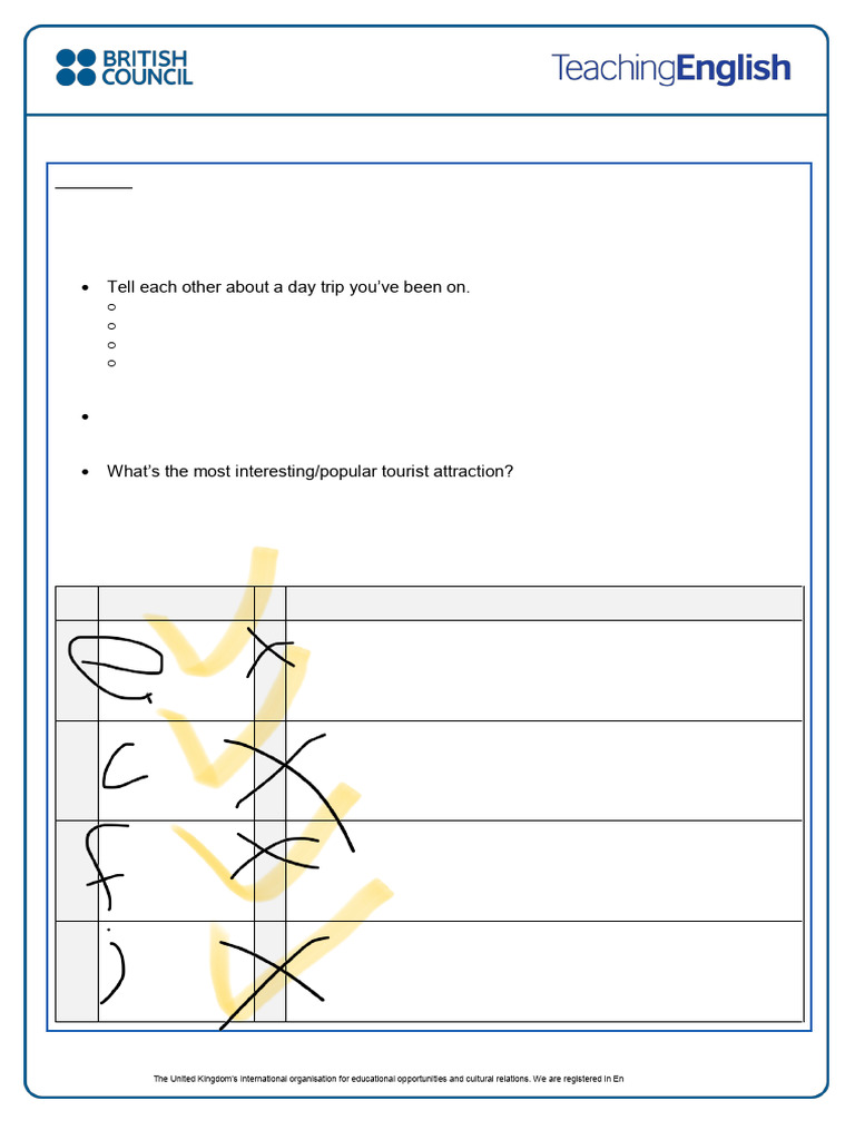 Rants and Raves -Planning an Excursion _Activities_Final | PDF