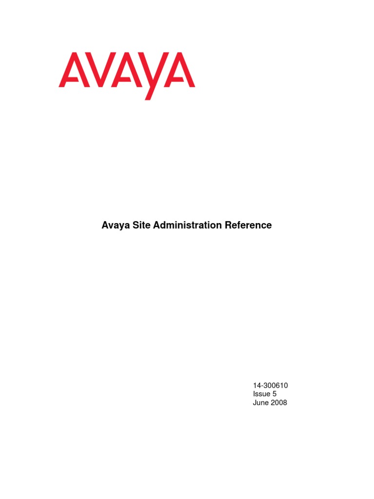 Avaya Site Administration Guide PDF File Transfer Protocol Login
