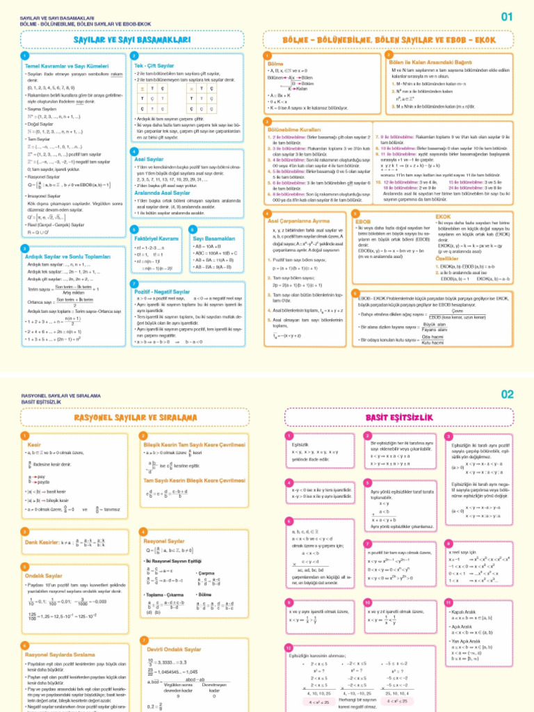 Matematik Harika Notlar | PDF