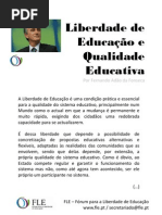 Liberdade de Educação e Qualidade Educativa - por Fernando Adão da Fonseca