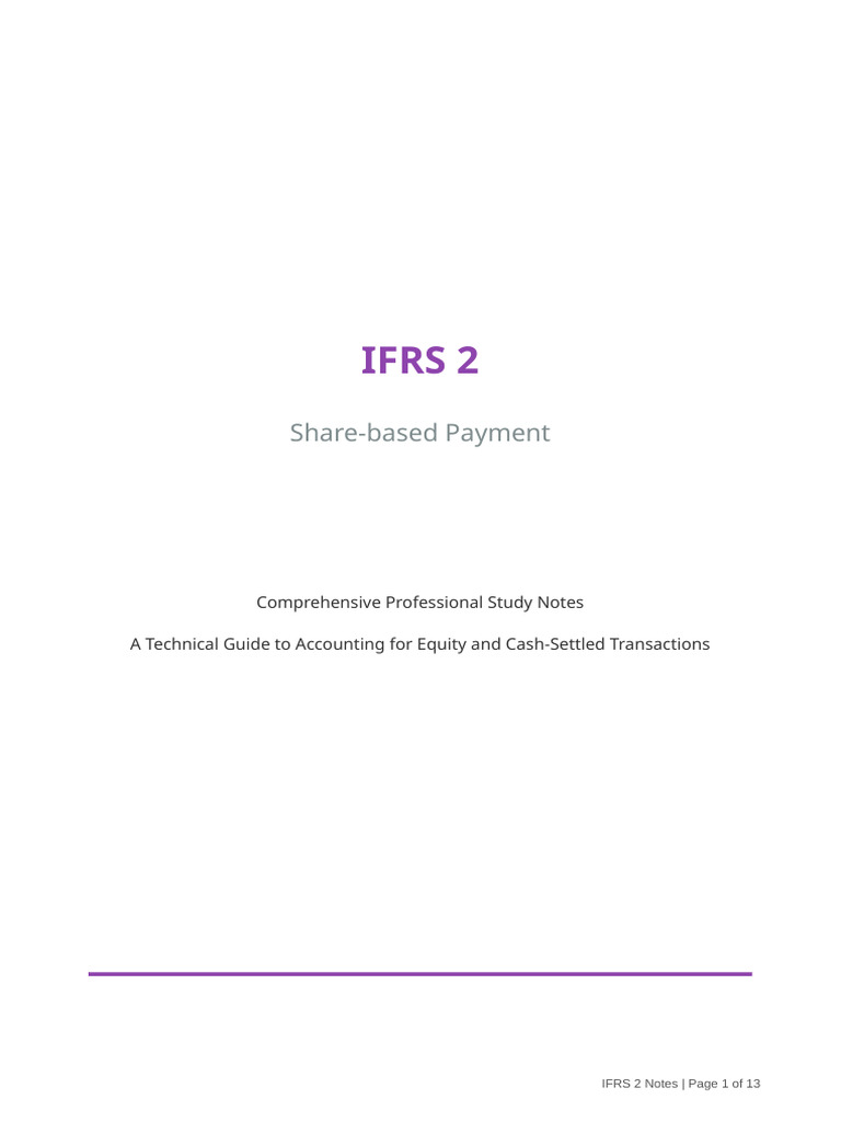 IFRS_2_Share_based_Payment_Full_Notes | PDF | Fair Value | Income Statement