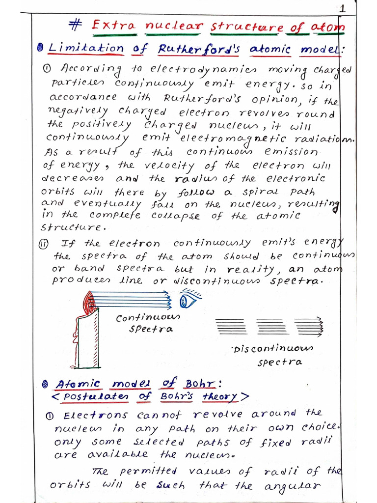 Extra Nuclear Structure of Atoms | PDF