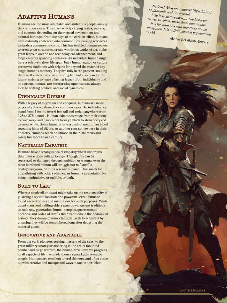 Adaptive Humans by Heavyarms [Variant Human] | PDF
