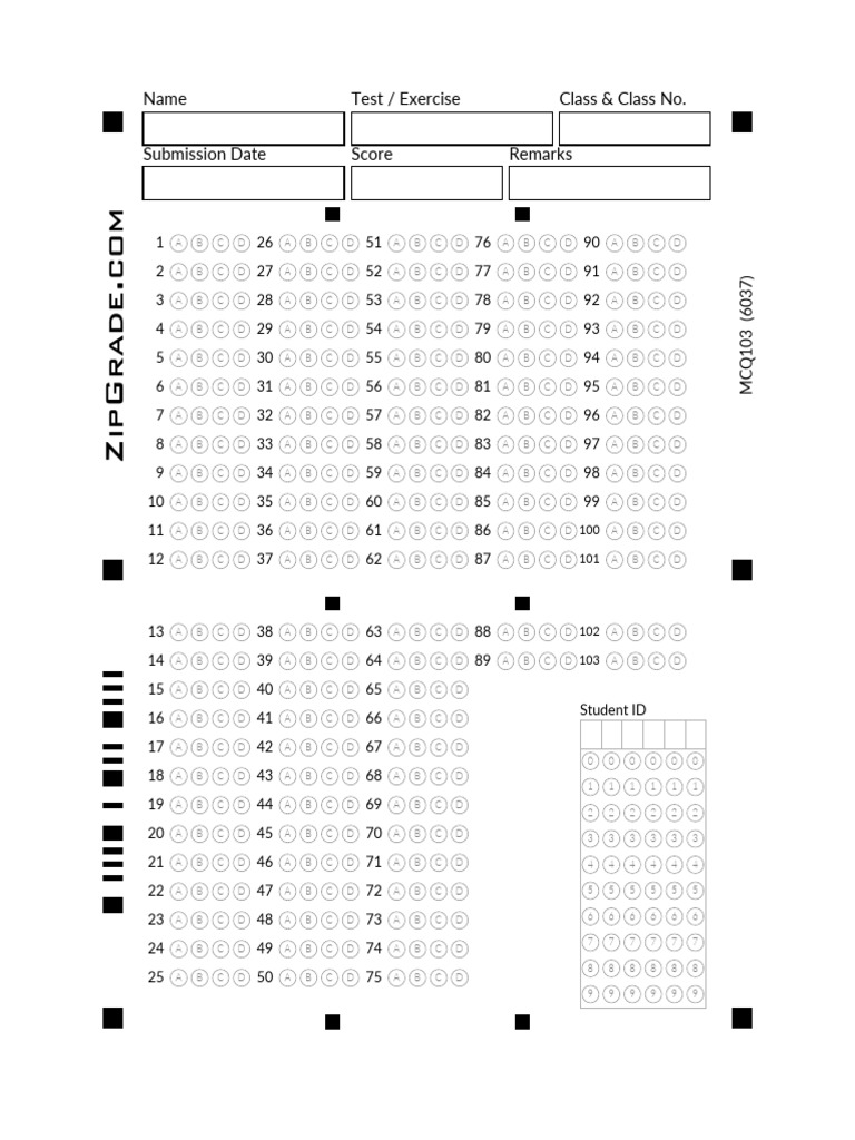 MC Answer Sheet | PDF