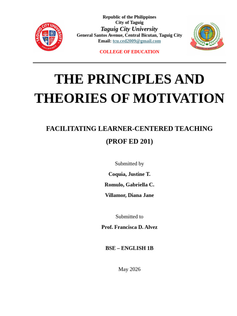 Flct Group 4 Motivation for Bookbind | PDF | Motivation | Motivational