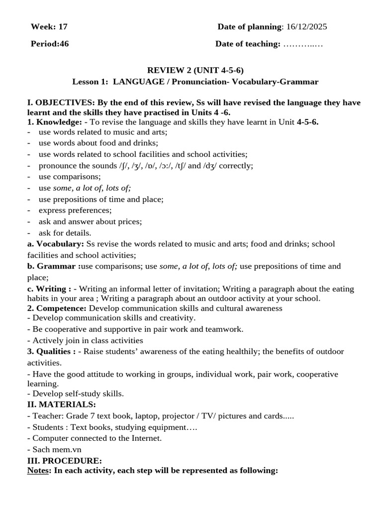 REVIEW 2 | PDF | Phrase | Teachers
