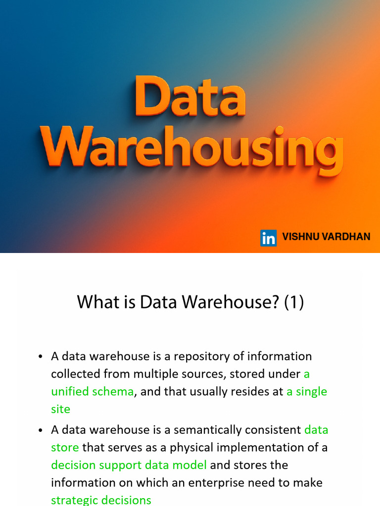 Data Warehouse | PDF | Data Warehouse | Databases