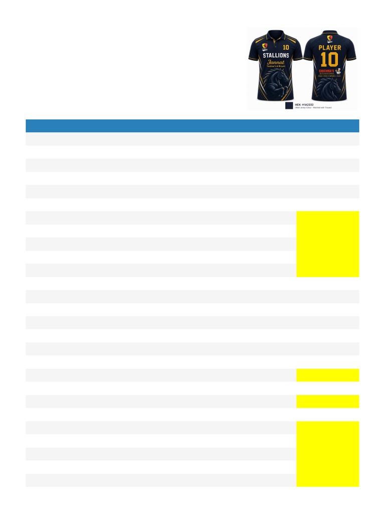 Stallions Latest Order | PDF