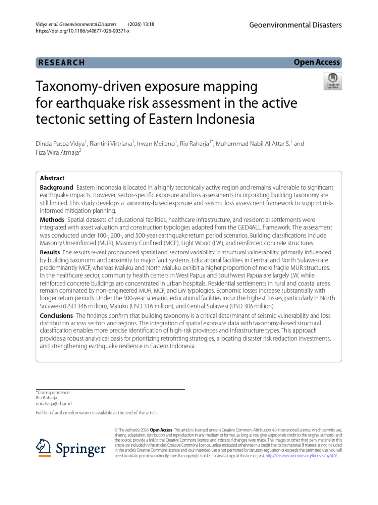 Taxonomy-driven exposure mapping for earthquake risk assessment in the ...