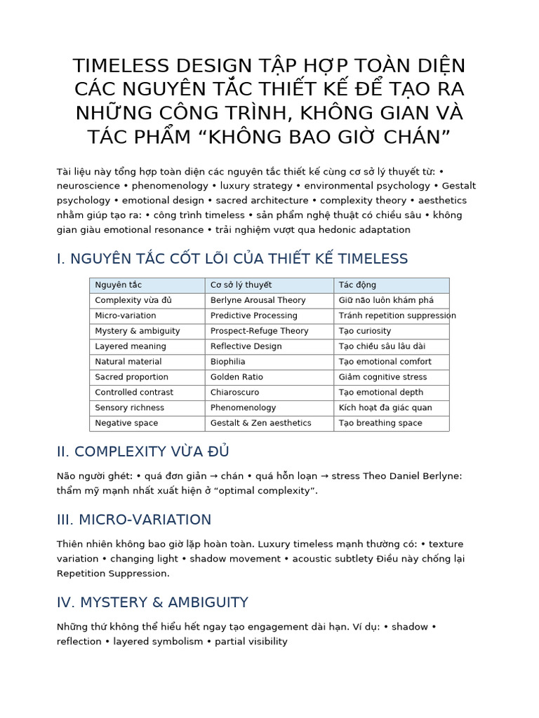 Timeless Design Principles Compendium | PDF