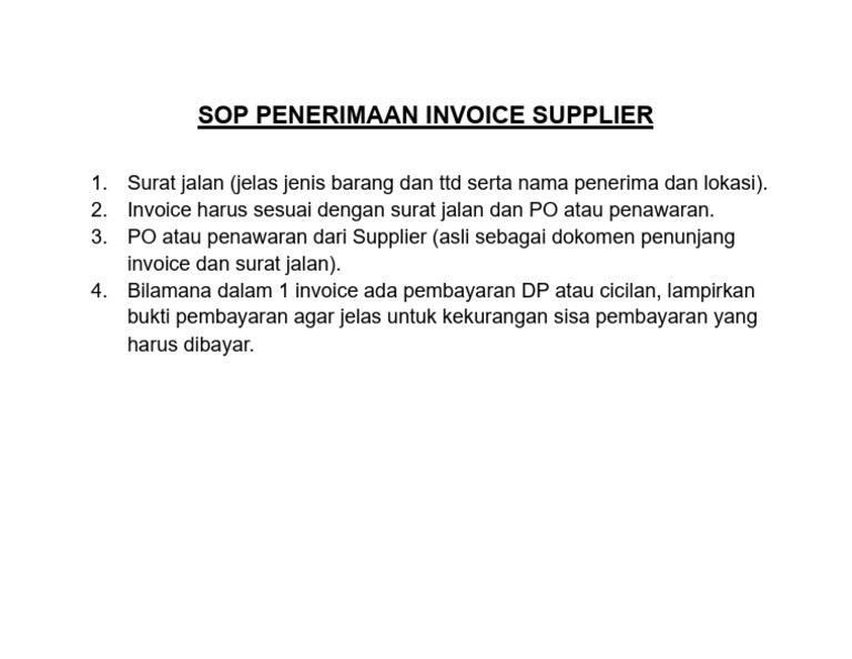 Sop Invoice | PDF