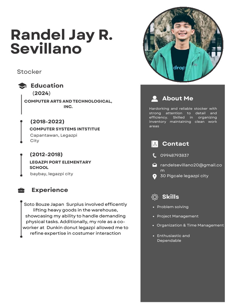 Modern Minimalist CV Resume | PDF