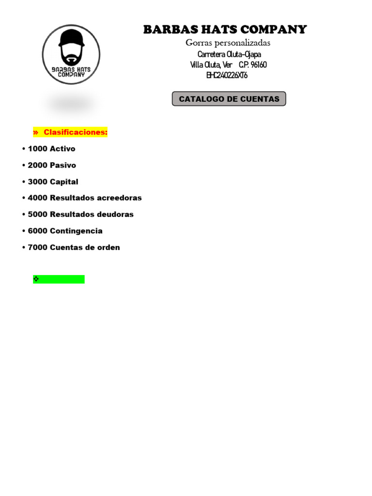Catalogo de Cuentas | PDF | Contabilidad financiera | Hoja de balance