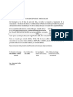 Acta de Entrega de Cheque
