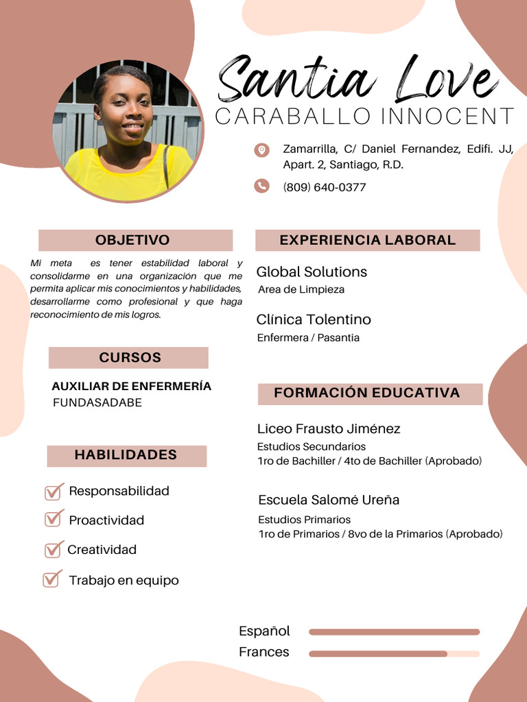 Curriculum CV Resume Profesional Marketing Creativo Rosa | PDF