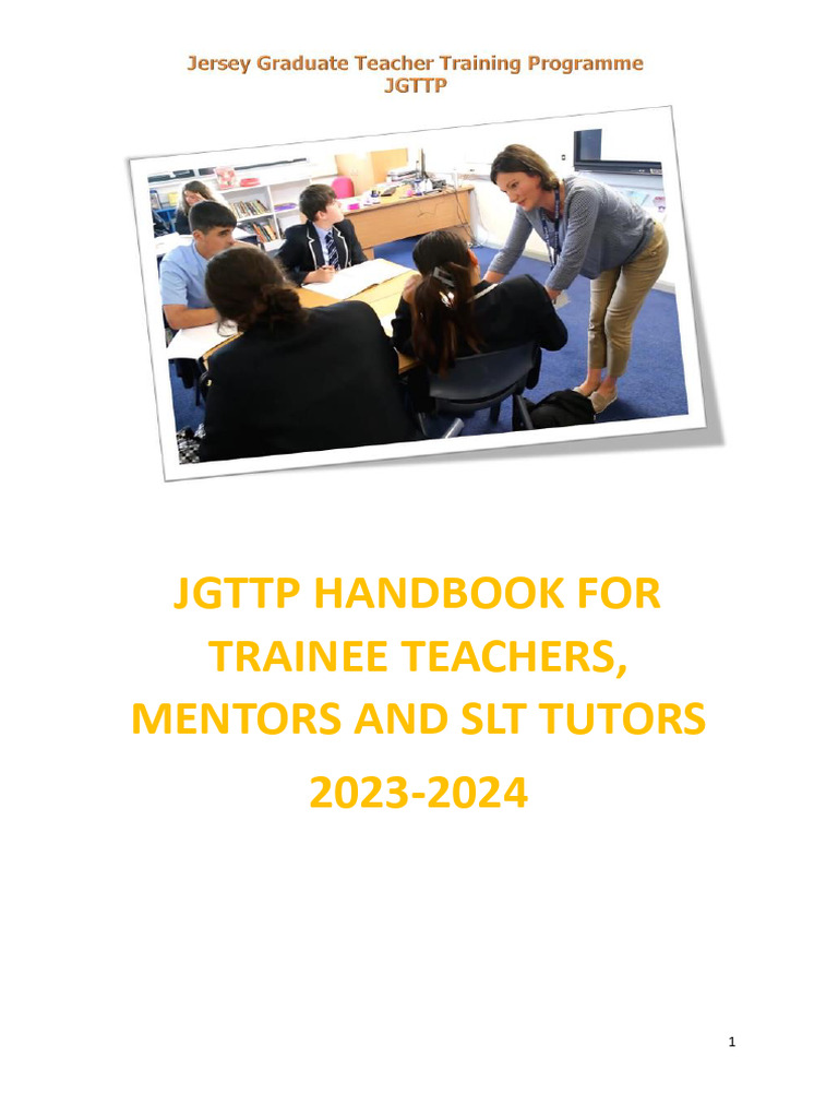 JGTTP- PGCE Handbook 2023 2024 FINAL | PDF | Teachers | Teacher Education