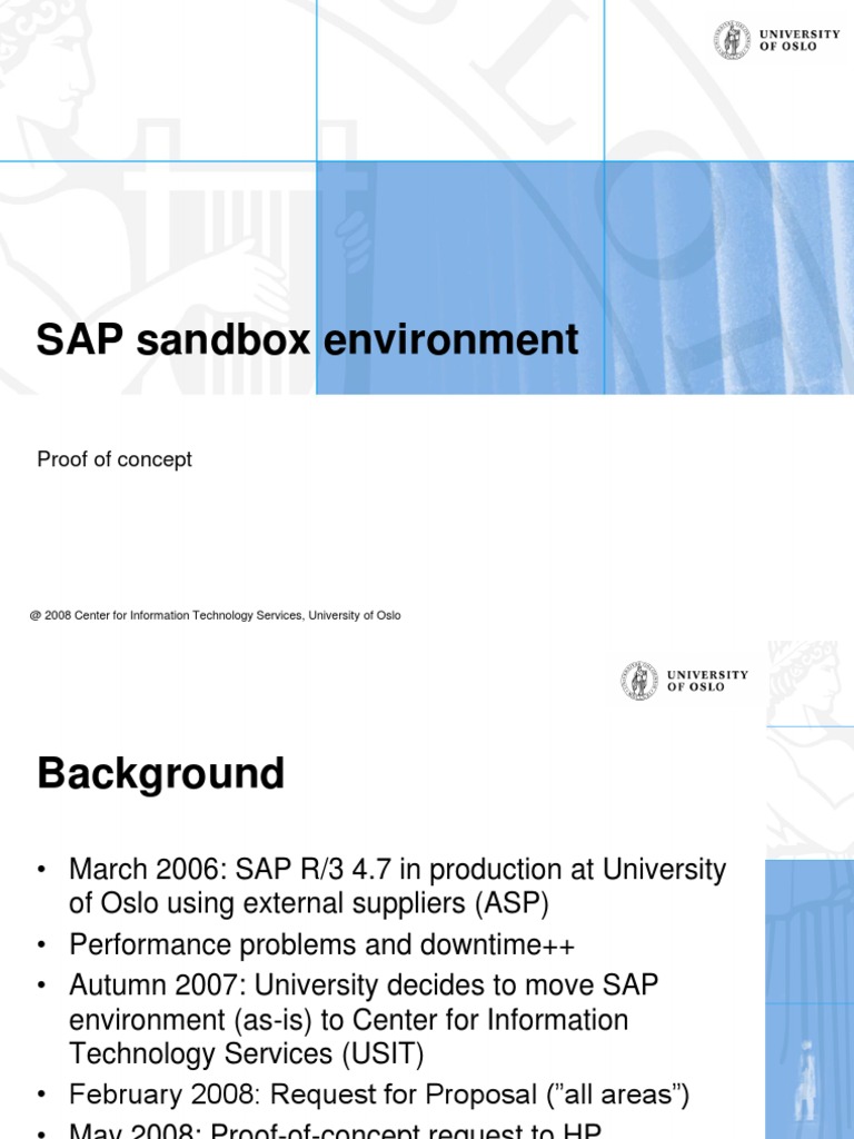 SAP Sandbox Environment Sap Se Information Technology
