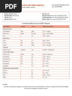 Complete Blood Count Test Results | PDF