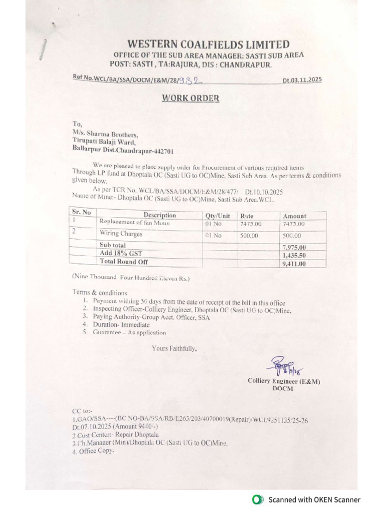 AC Work Order | PDF