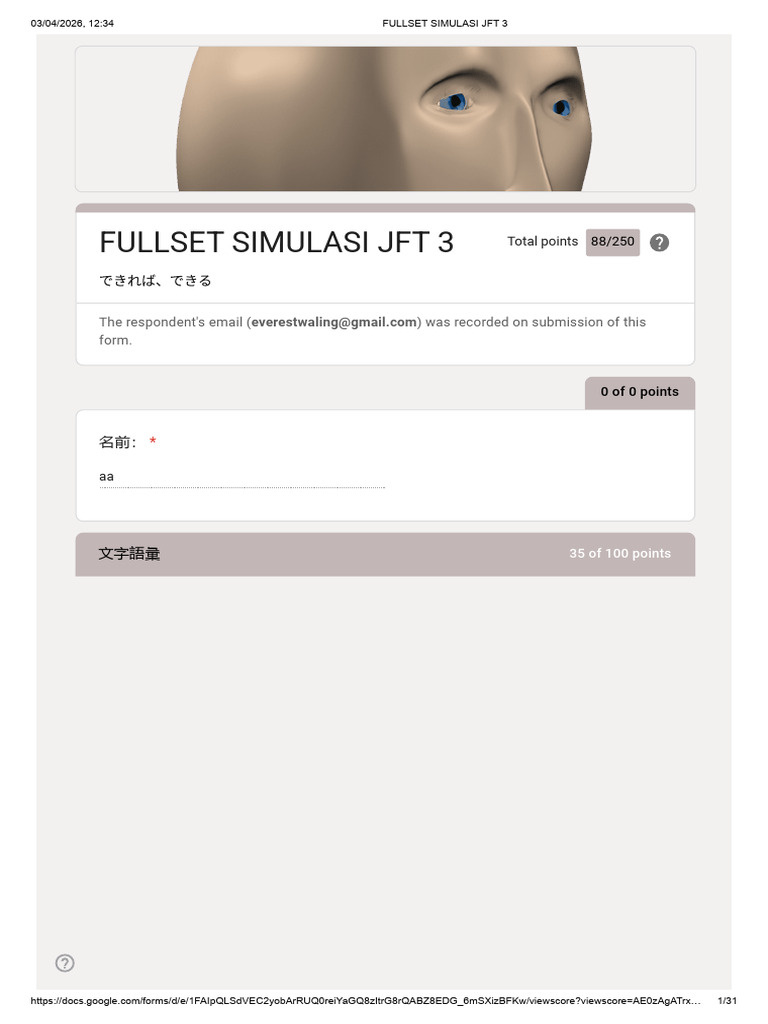 FULLSET SIMULASI JFT 3 | PDF