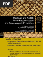 MeshLab and Arc3D