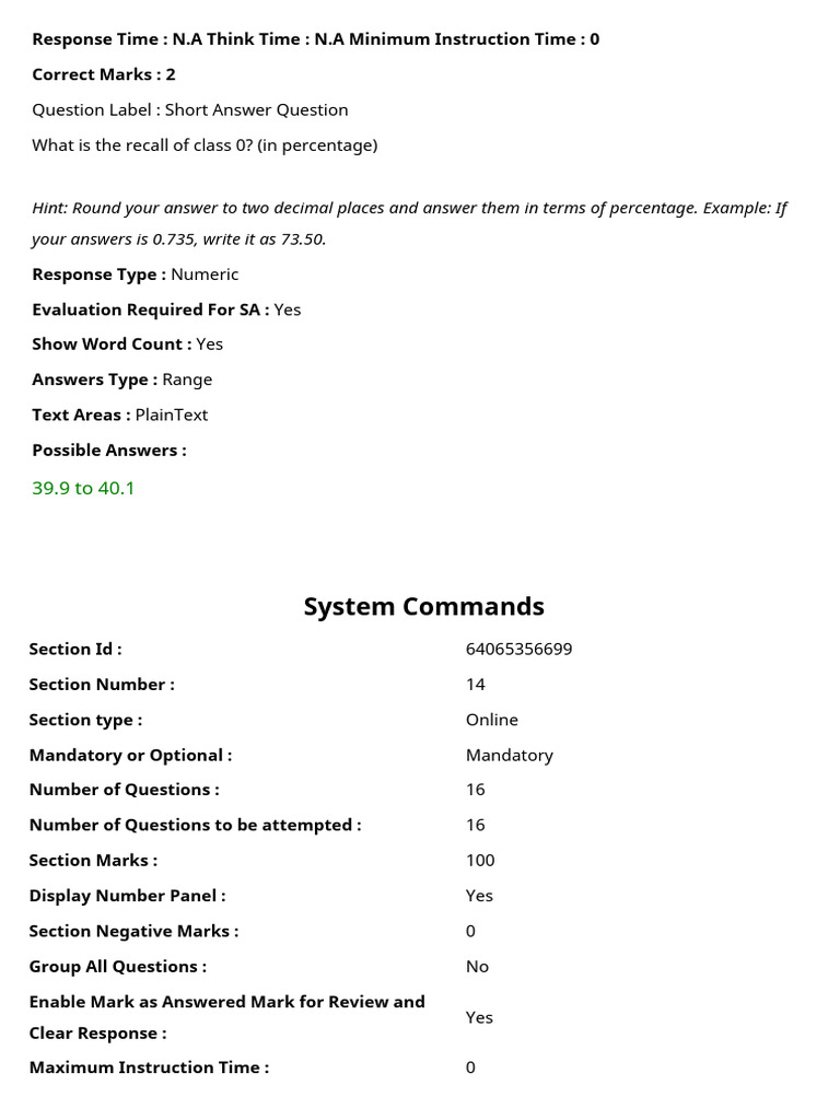 System Commands 2 | PDF | Multiple Choice | Computing