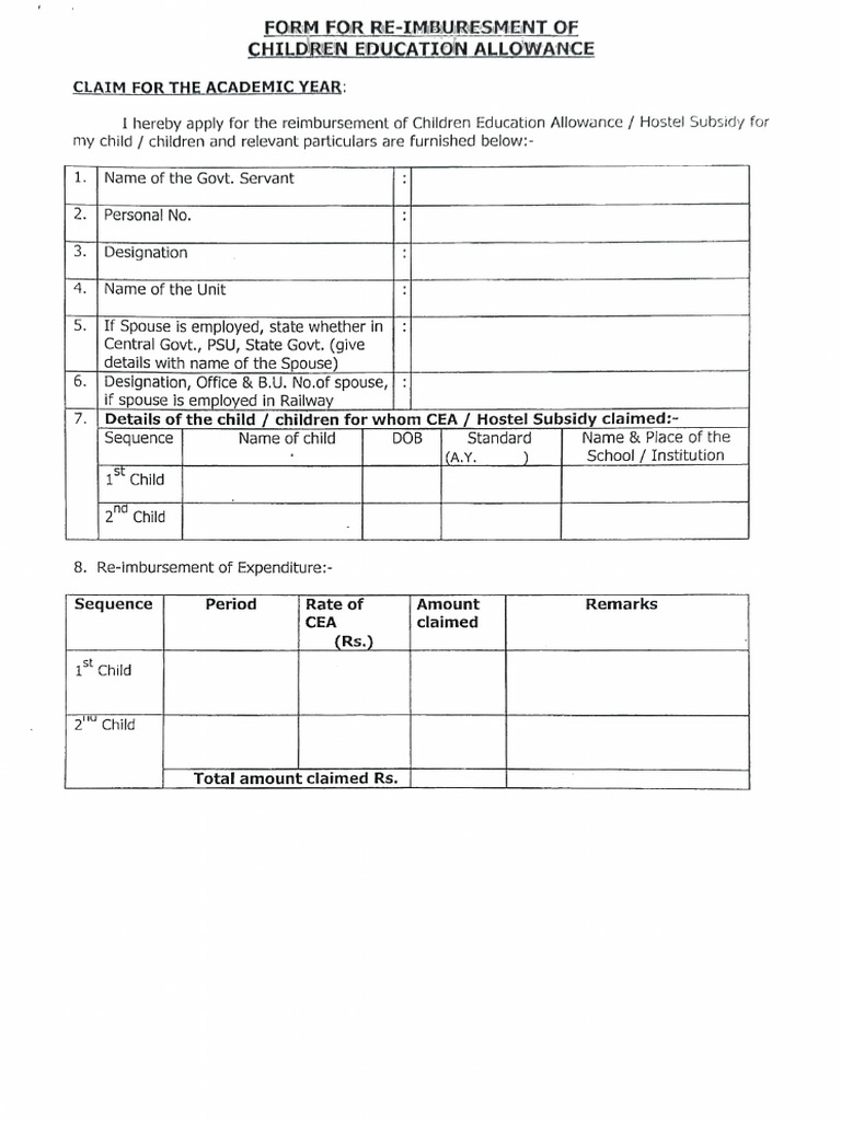 Cea Form New | PDF