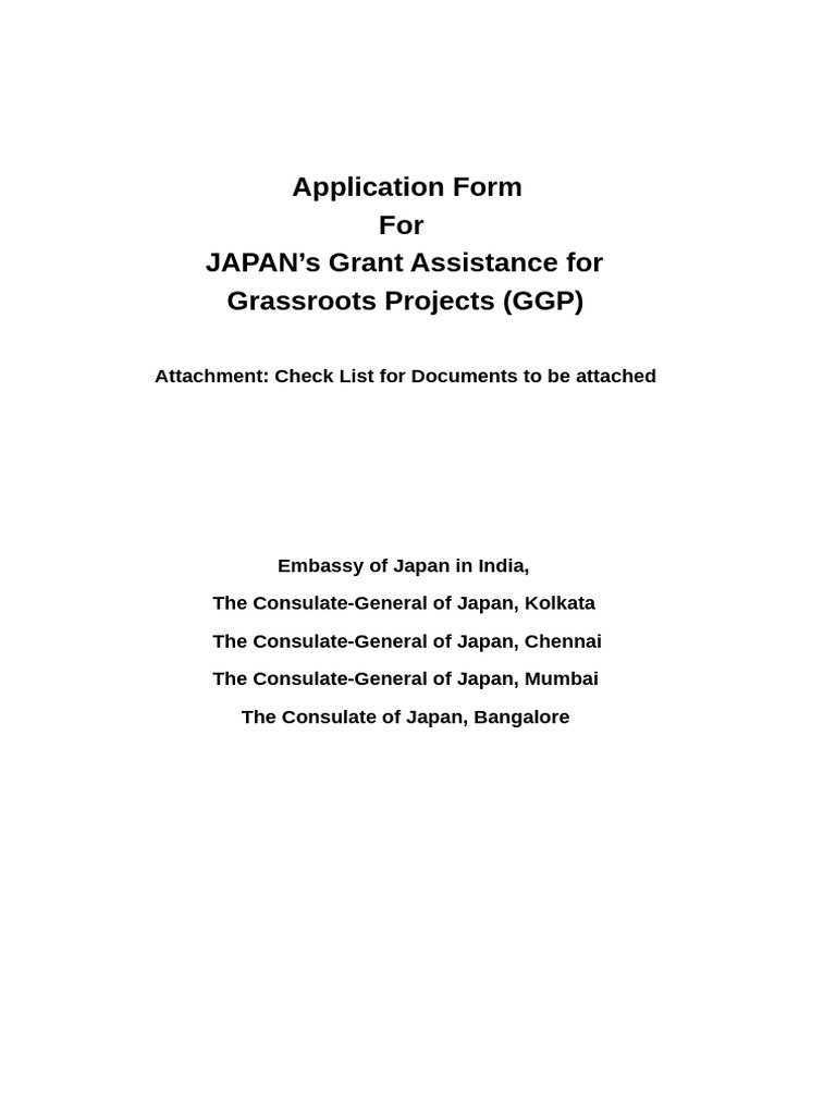 Final Revised Japan GGPApplication Form -August, 2013 | PDF | Visual ...