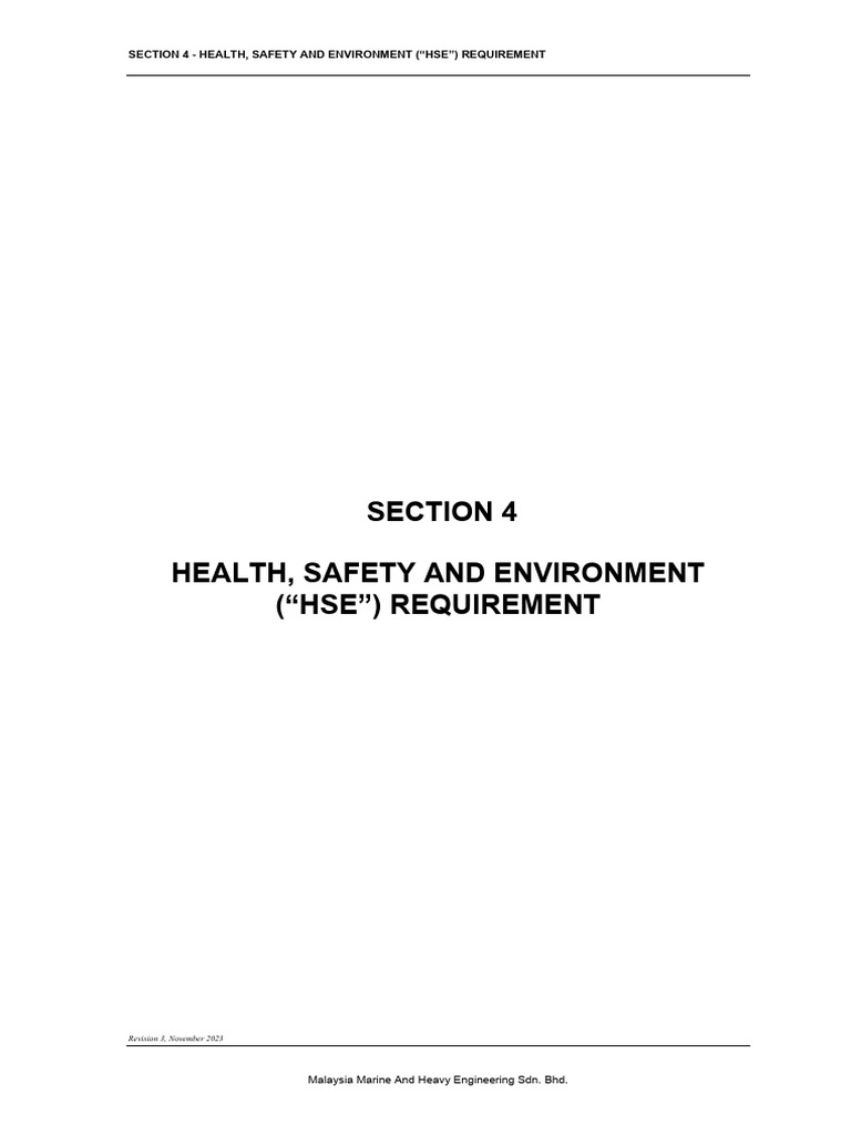 Section 4 - HSE Rev3 27 Nov 2023 | PDF | Fires | Safety
