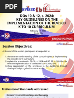 Revised K to 10 Curriculum Updates | PDF | Curriculum | Teachers