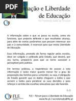 Informação e Liberdade de Educação - por Fernando Adão da Fonseca