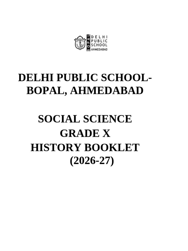 History Booklet X 2026 | PDF
