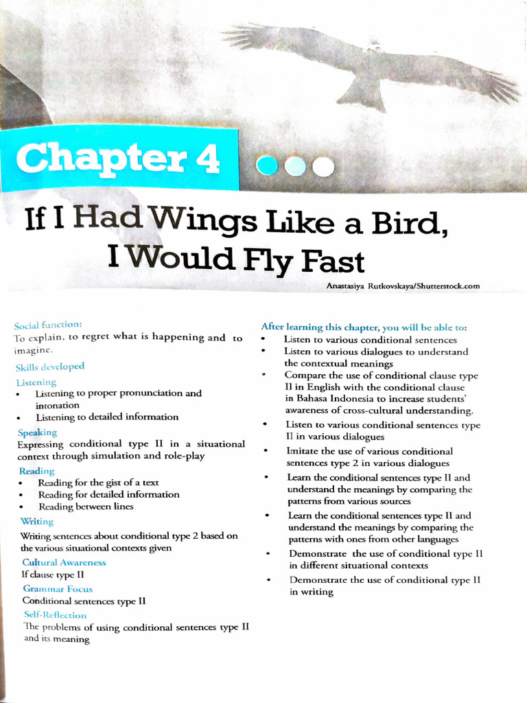 If I Had Wings Like a Bird, I Would Fly Fast | PDF | Sentence ...