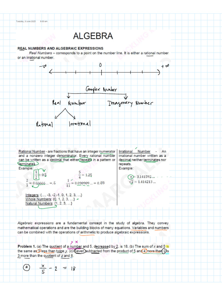 1 - Basic Math 1 - Algebra 1 | PDF