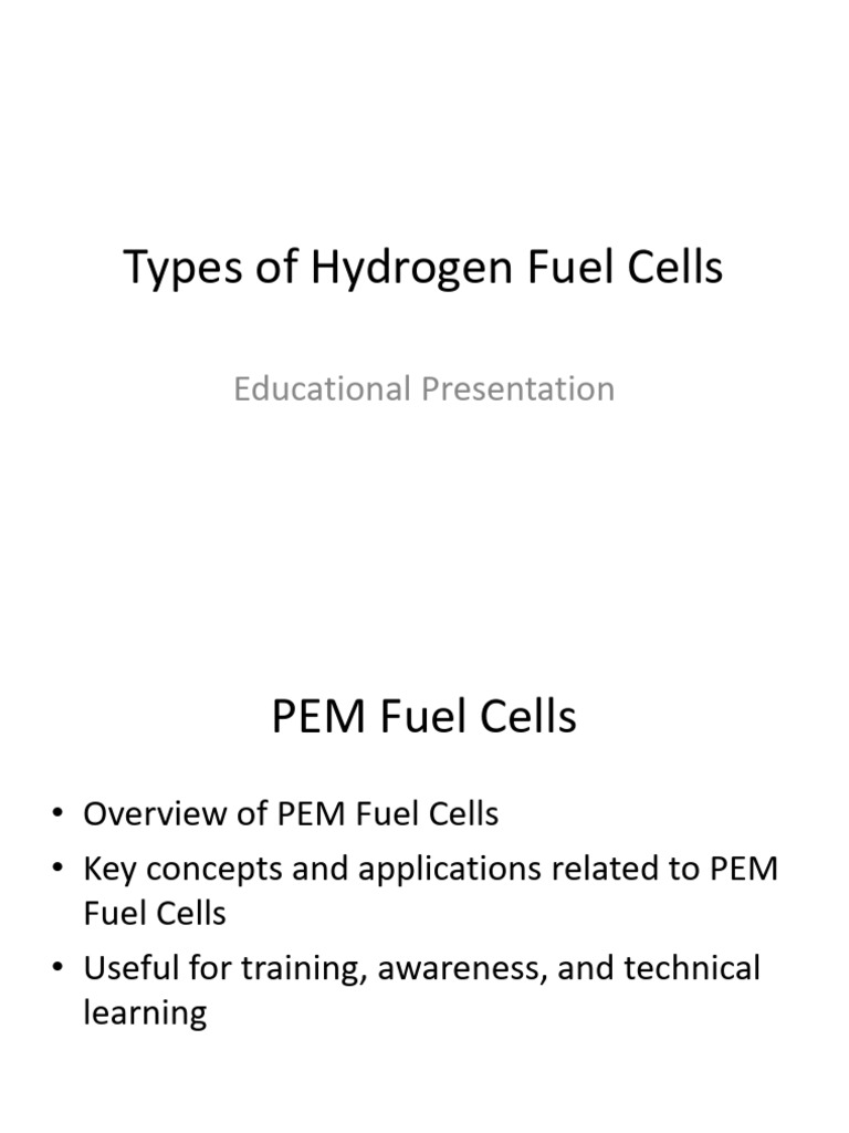 Types of Hydrogen Fuel Cells | PDF