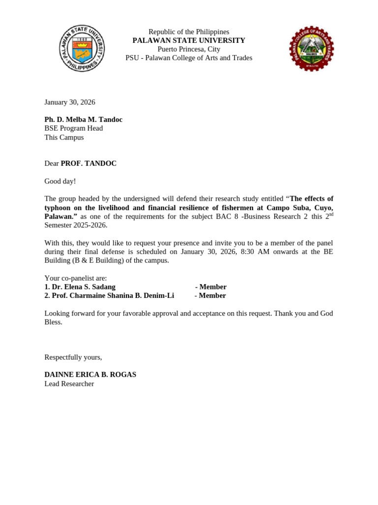 Pan. INV Letter | PDF