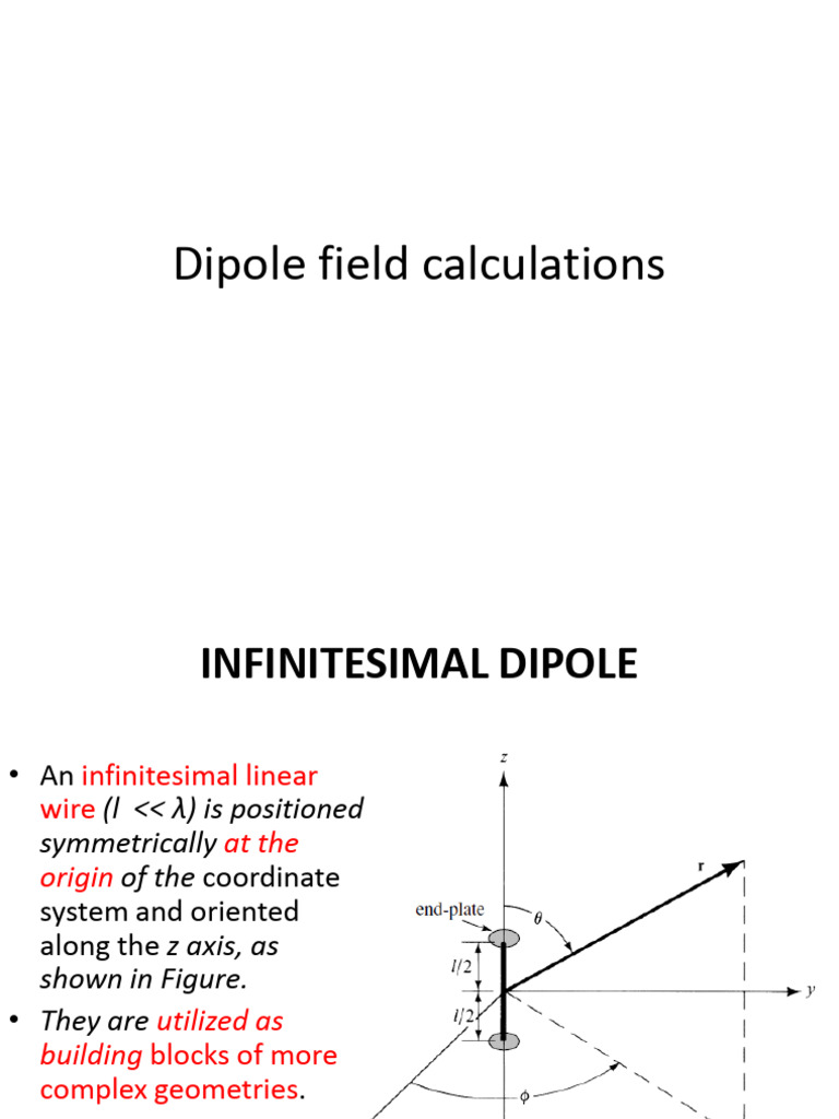 6. Dipole Field Calculations | PDF | Electrodynamics | Waves