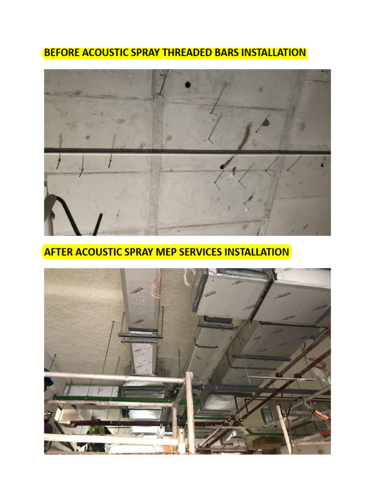 Before & After Acoustic Spray Installation | PDF