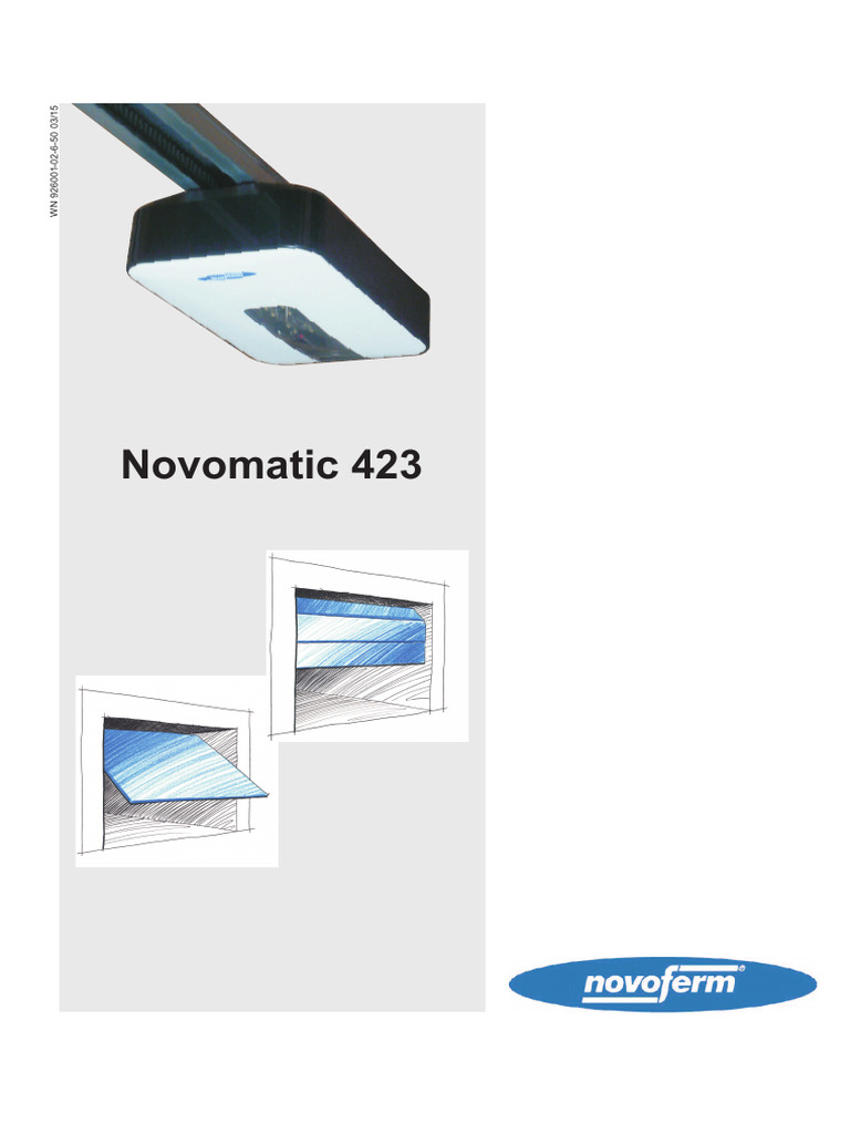 Novoferm NovoMatic 423 Einbau Und Montage Anleitung | PDF