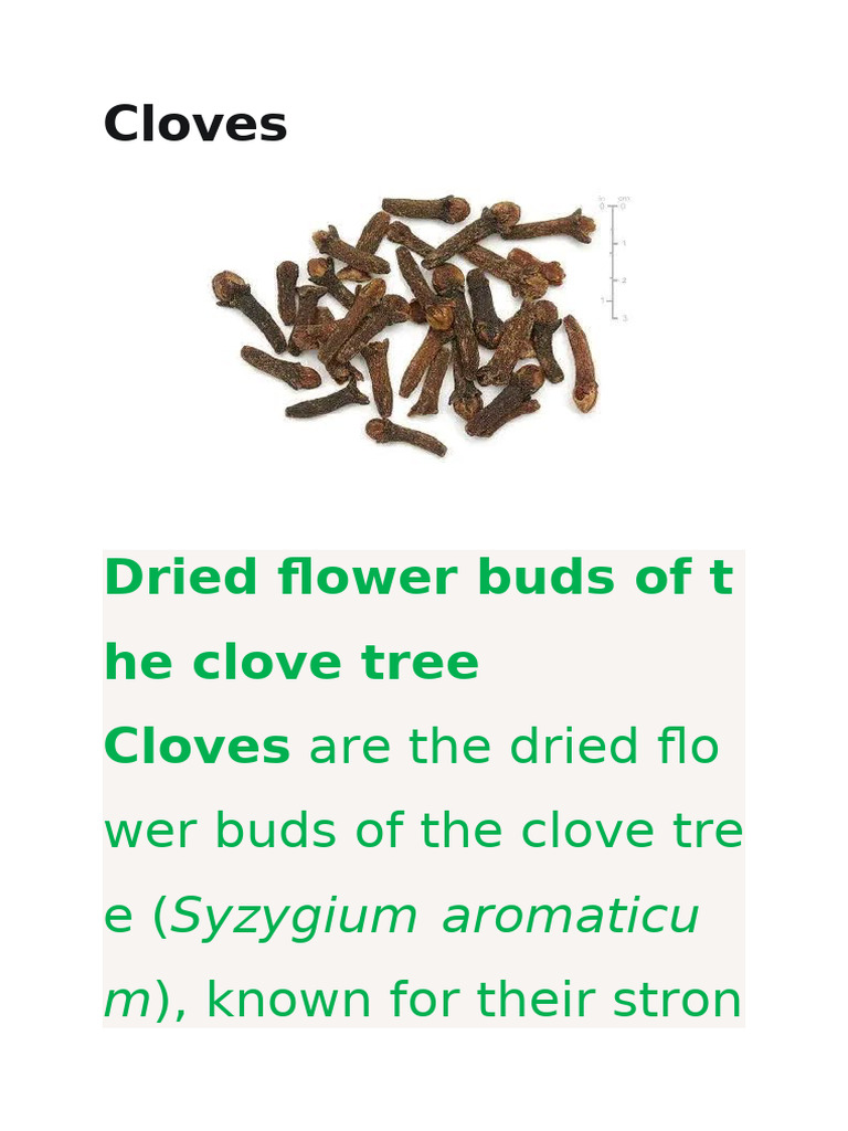 Clove | PDF | Clove | Sowing