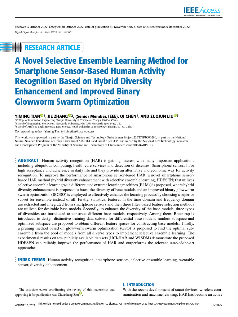 A Novel Selective Ensemble Learning Method for Smartphone Sensor-Based ...