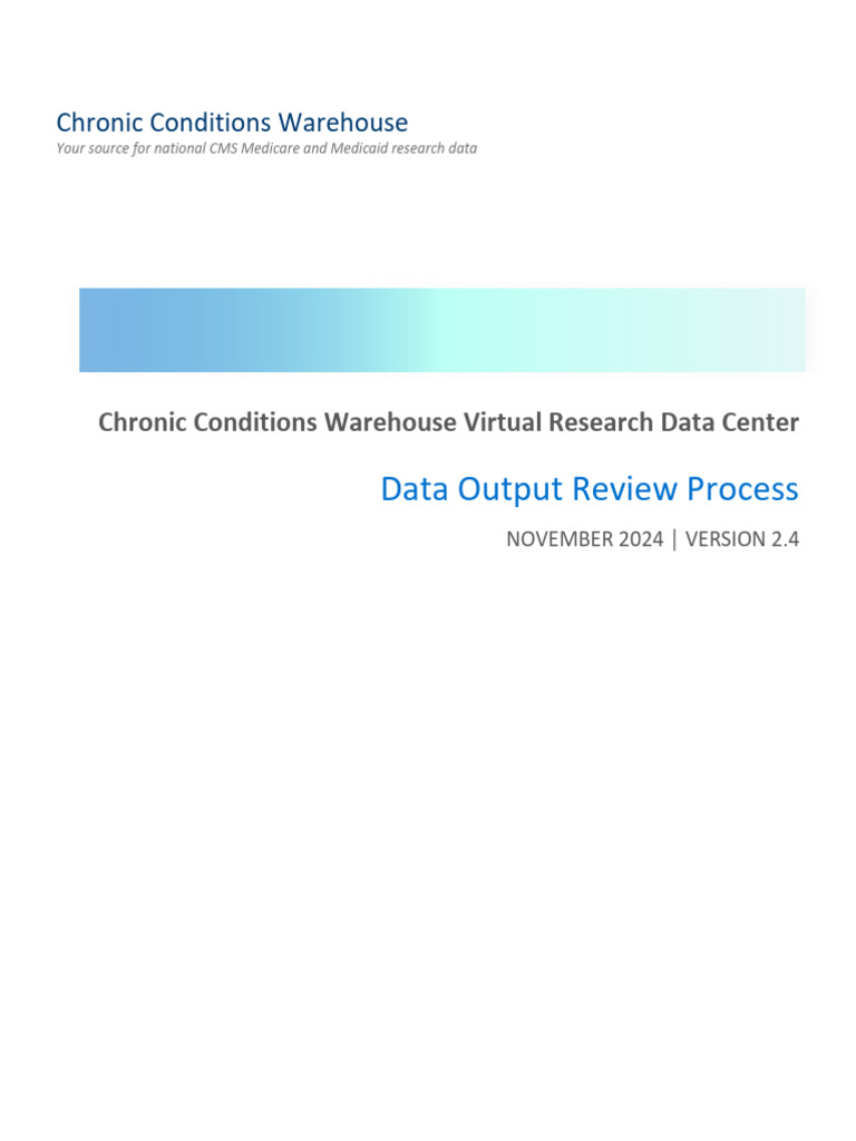 ccw-vrdc-data-output-review-info | PDF | Sample Size Determination ...