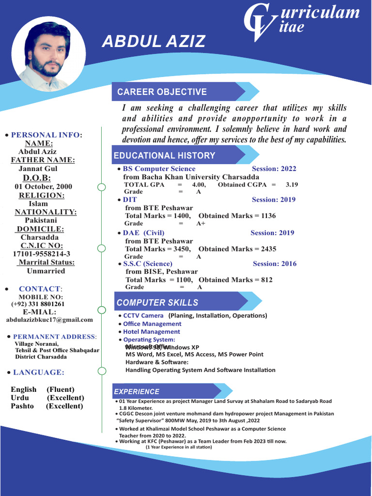 Abdul Aziz CV | PDF | Pakistan
