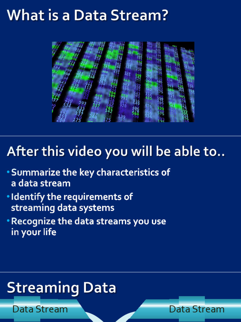 What is a Data Stream | PDF