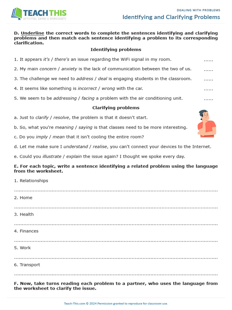 Identifying and Clarifying Problems | PDF