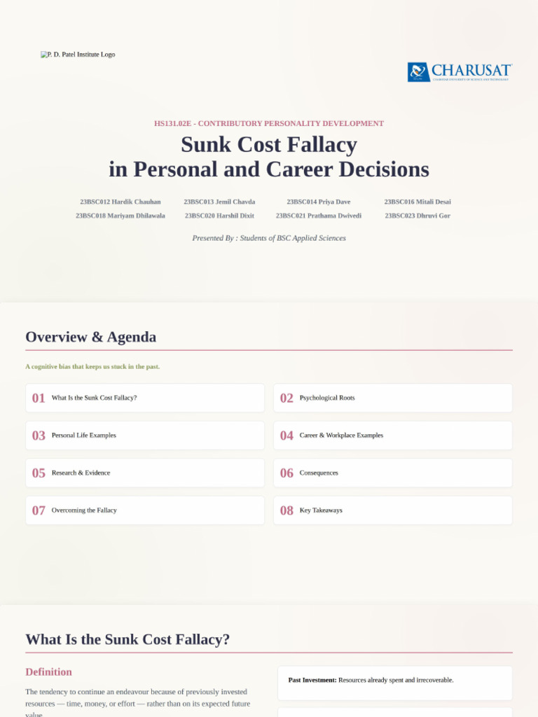 Sunk Cost Fallacy | PDF