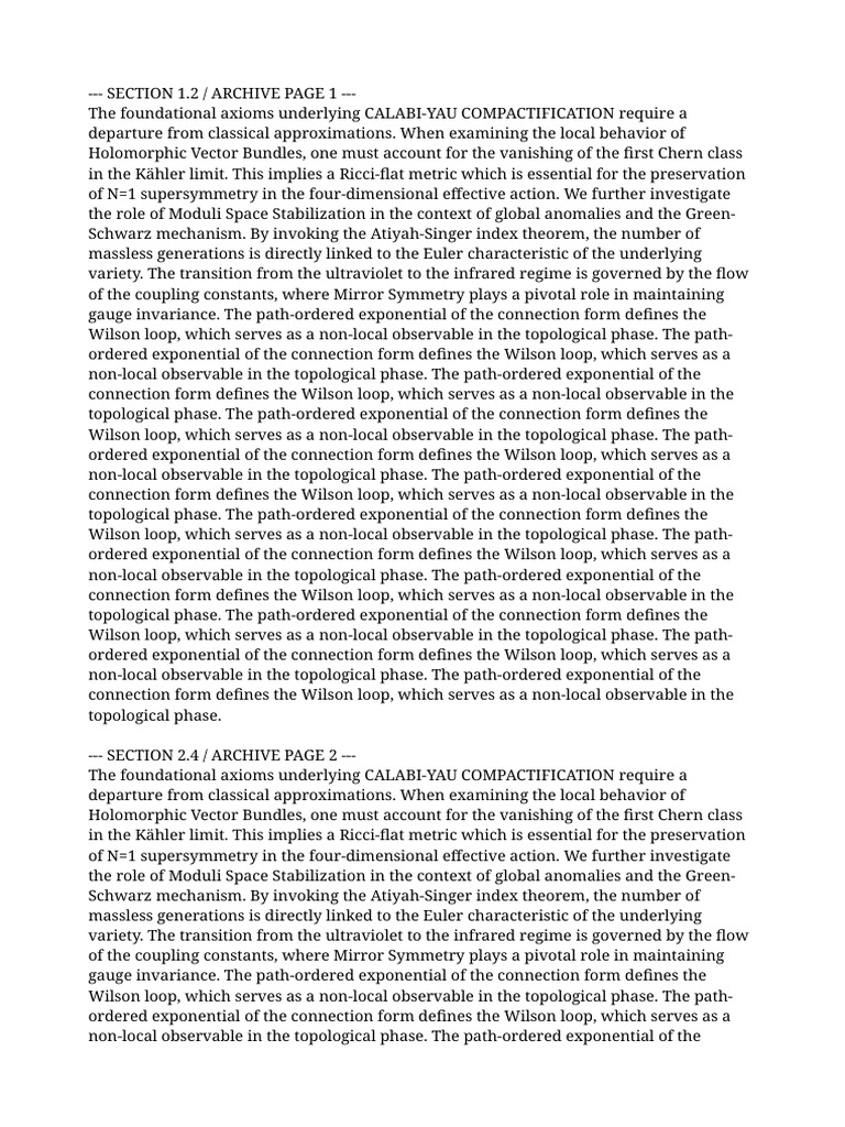 String Theory Compactification Analysis | PDF | Topology | Gauge Theory