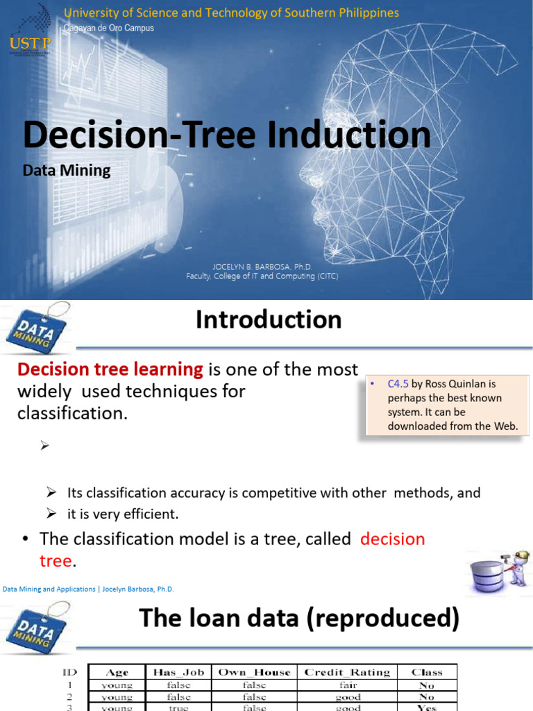 Module 9 - Decision Tree Induction | PDF | Algorithms And Data ...