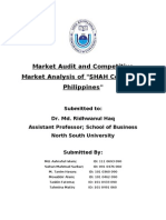 Market Audit and Competitive Market Analysis of SHAH Cement in Philippines